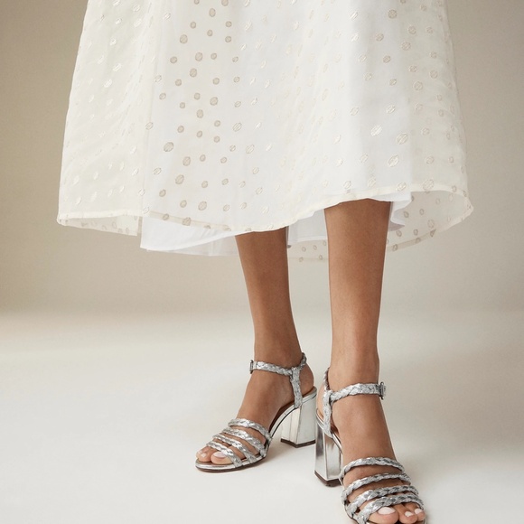 New Maryam Nassir Zadeh X J.Crew Sz 10 Drop-Waist Skirt Embroidered Silk Organza - Picture 4 of 5